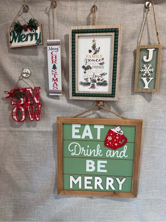 Merry Christmas Other - 6-Hanging Holiday Christmas Decorations Decor Indoor/Outdoor Home Decoration